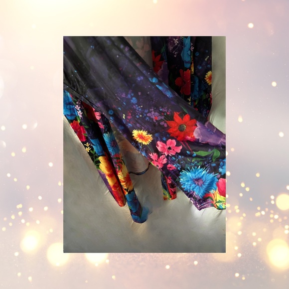 NWT Light colorful cascading front cardigan - Picture 3 of 3